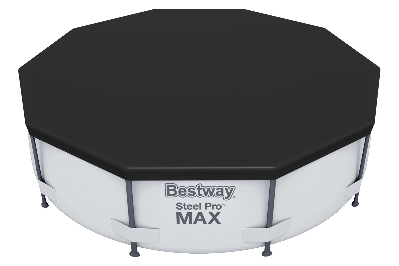 Bestway 58036 Plandeka Pokrywa Ochronna na Basen PVC Ø 305cm Czarna 