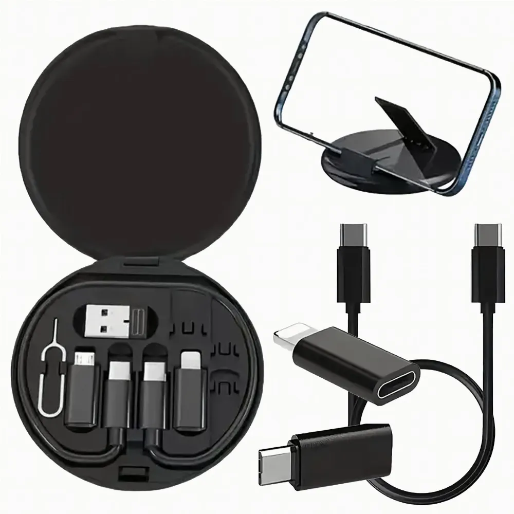 Organizer 5w1 Podróżny do Telefonu Przejściówki USB-C Lighting Micro USB-A 