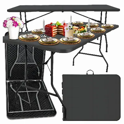 Stół Cateringowy Ogrodowy Bankietowy Walizka Składany Duży 180x74x70cm