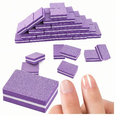 Mini Blok Bloczek Polerski do Paznokci Buffer Polerka Kostki 100/180 50 SZT