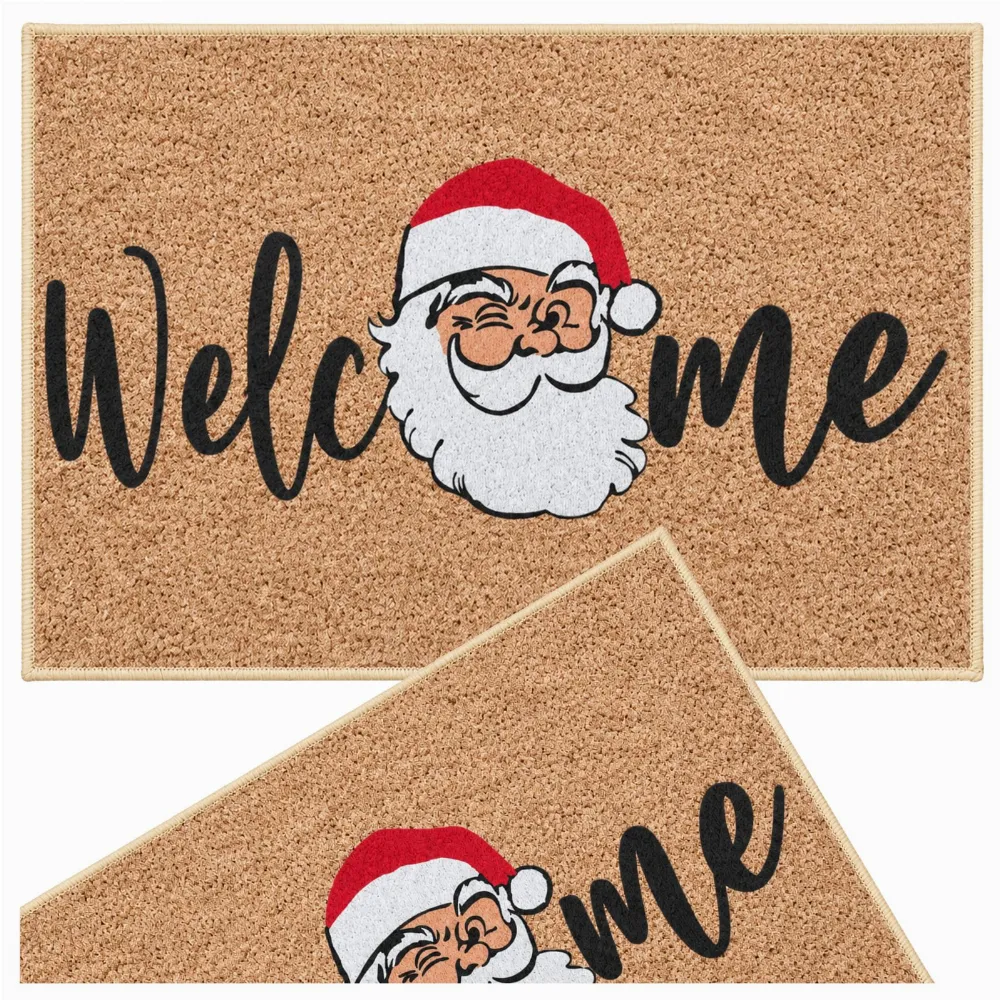Dywanik Świąteczny Mata Wejściowa Wycieraczka pod Drzwi Welcome 50x80cm
