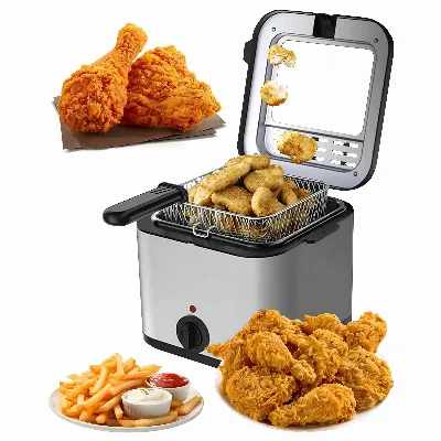 Frytkownica Tradycyjna Deep fryer Olejowa 2,5L do Frytek Ryb Mocna 1000W
