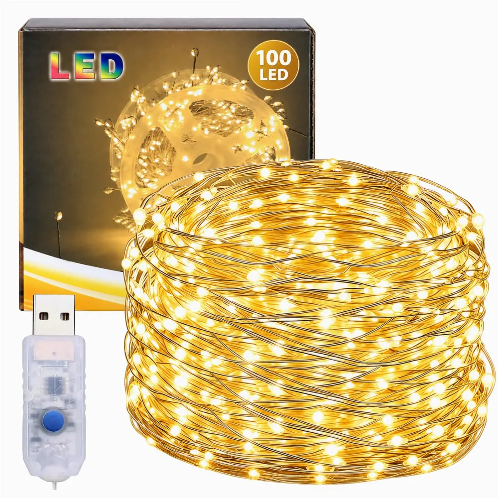 Lampki Choinkowe Druciki 100 LED Diody Dekoracja Świąteczna Światełka 3m 