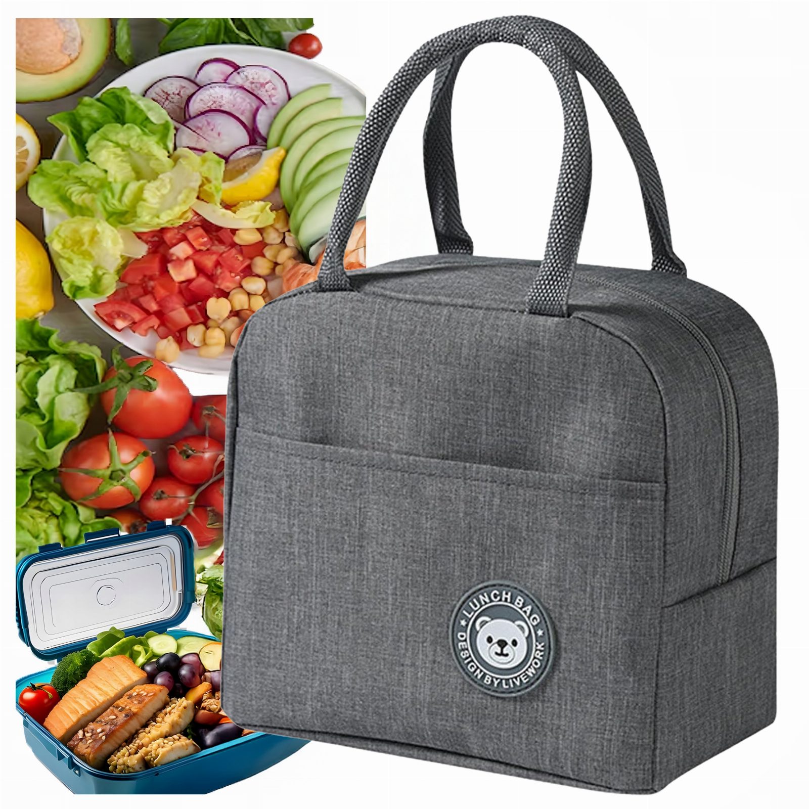 Torba Termiczna Izolacyjna Lunch Box Śniadaniówka na Jedzenie Piknik Plażę