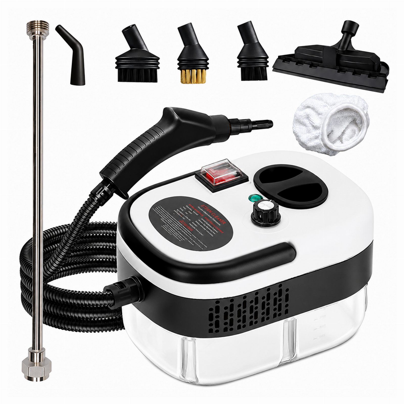 Myjka Parowa Odkurzacz Parowy Parownica 1200W do Czyszczenia Domu Auta Mop