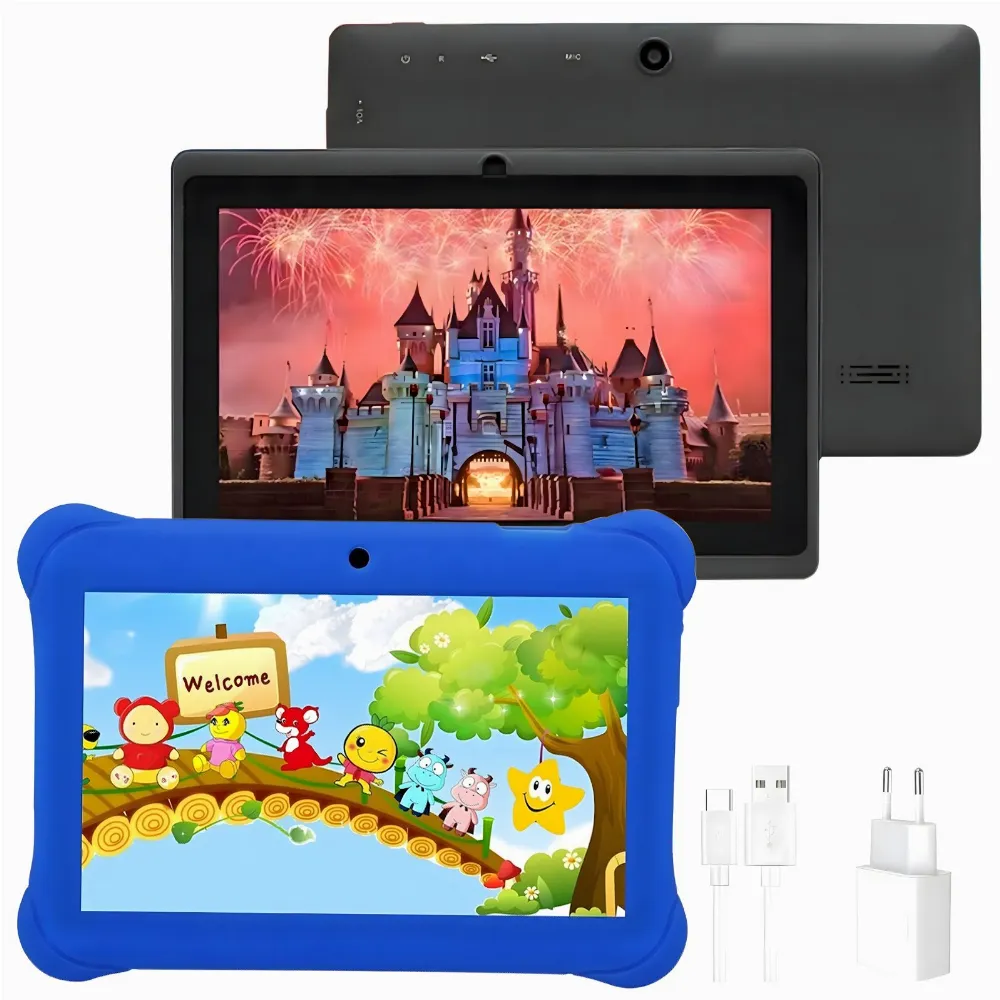 Tablet Edukacyjny 7" dla Dzieci do Nauki Zabawy Gier Bajek Android WiFi Etui