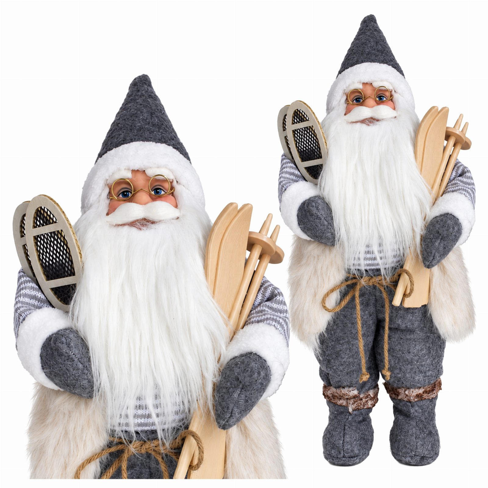 Święty Mikołaj Skandynawski Figurka Świąteczna na Święta Premium 30 cm