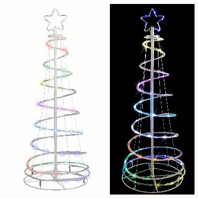 Choinka Spiralna 120 Led Drzewko Świetlne Świąteczna do Domu Biura Sklepu 