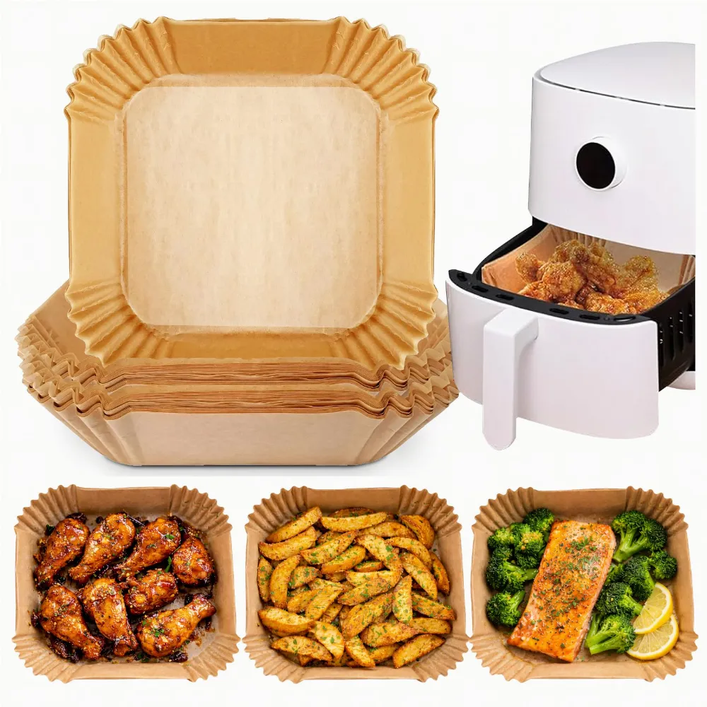 Wkład Air Fryer Papier Wkłady Papierowe do Frytkownicy Betłuszczowej 16x16cm 34g 100szt.