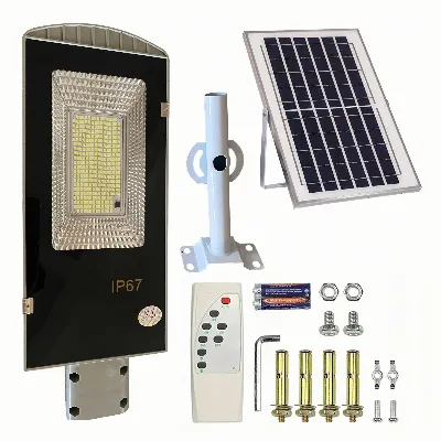Latarnia Ogrodowa Lampa Solarna na Słup Mocna 300W Panel Uliczna 299 Led