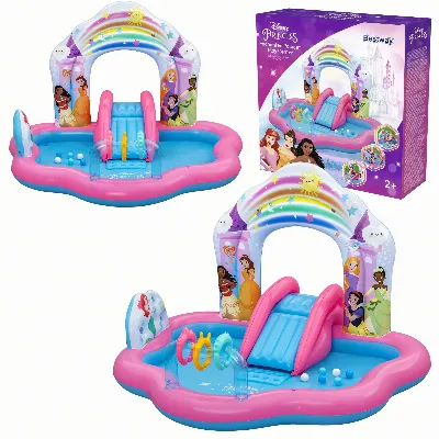 Bestway 9103Y Dmuchany Wodny Plac Zabaw Disney Kśiężniczki Zjeżdzalnia 