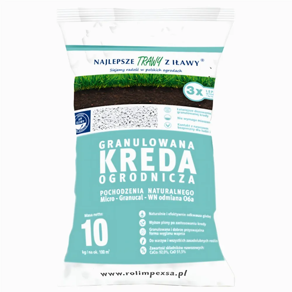 Premium Granulowana Kreda Ogrodniczna do Odkwaszania Gleby 10kg do Roślin 