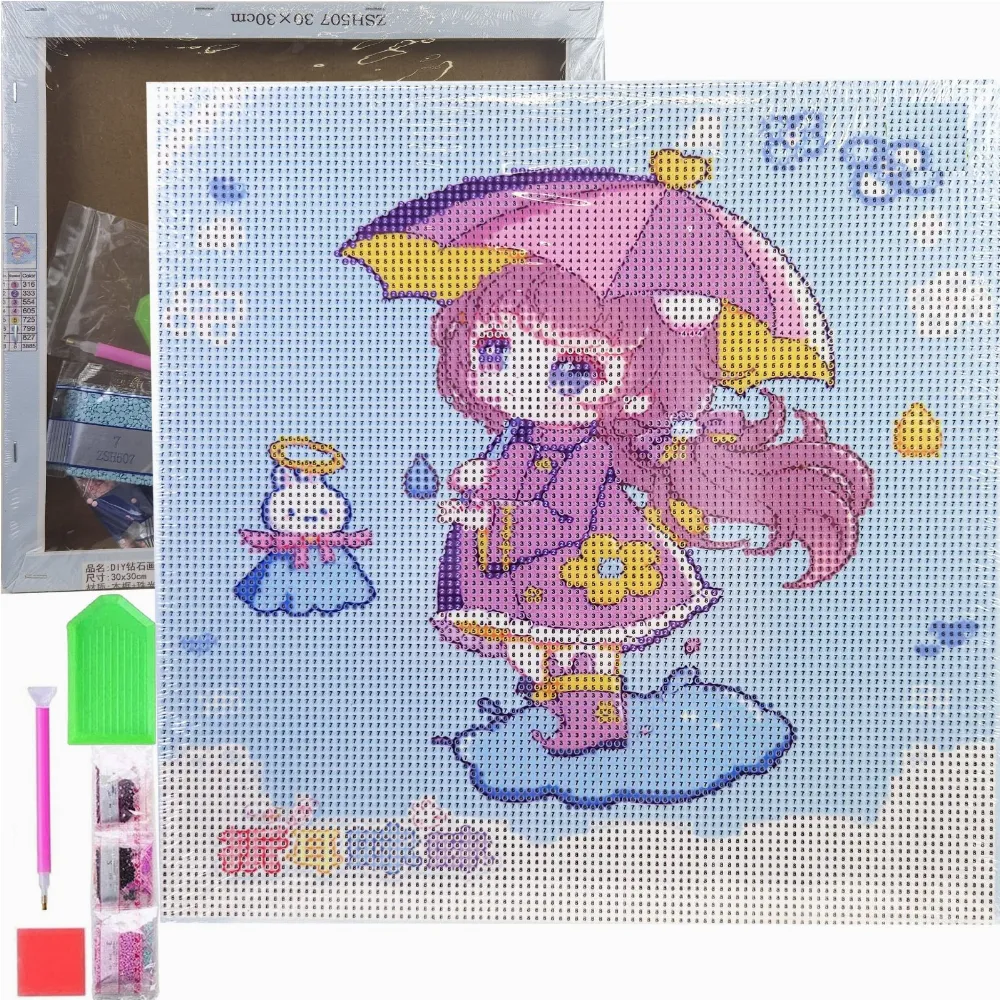 HAFT DIAMENTOWY 30x30 DIAMOND PAINTING MOZAIKA DIAMENTOWA OBRAZEK ANIME