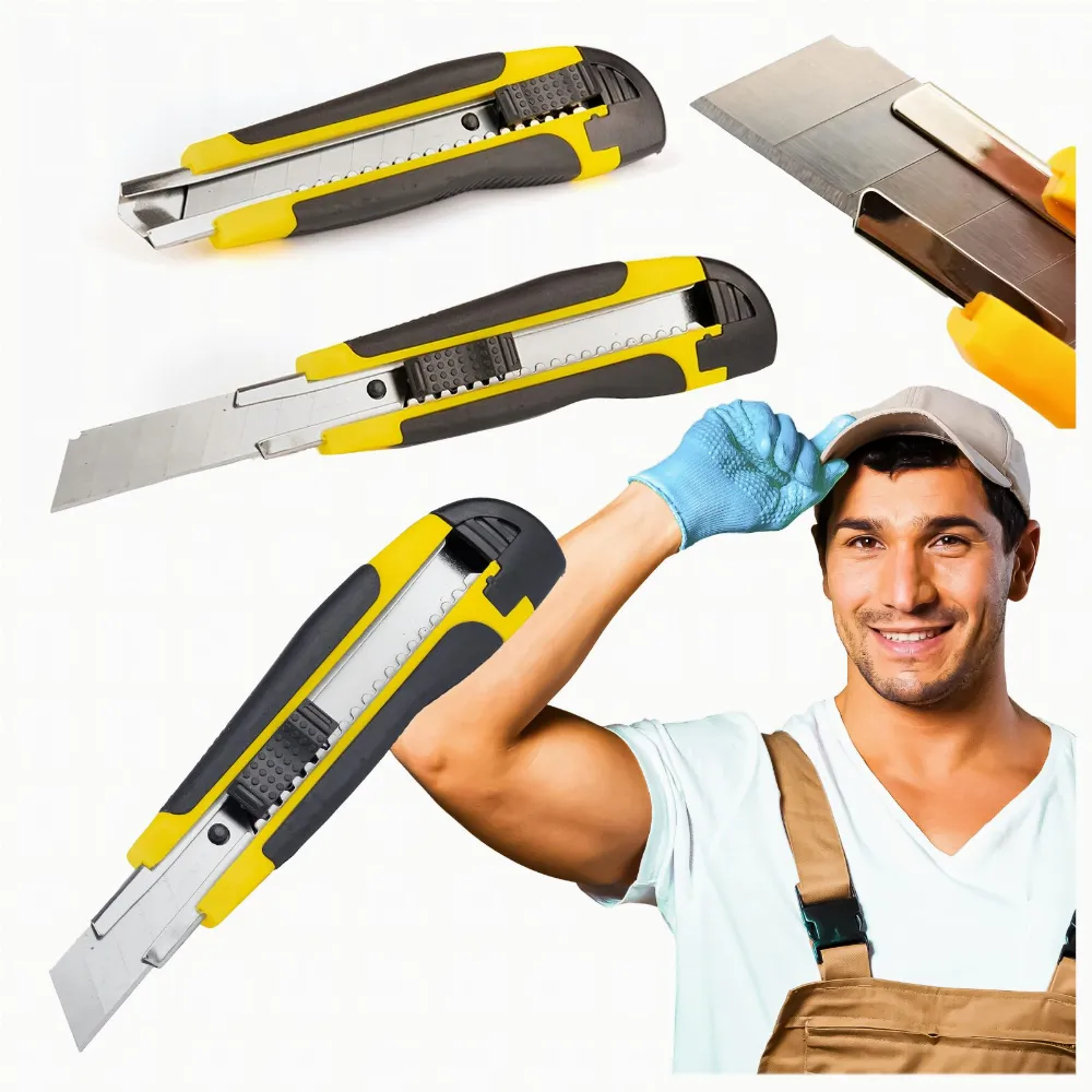 Nożyk Nóż do Tapet Tapicerski z Łamanym Ostrzem Łamana Ostrze 18 cm
