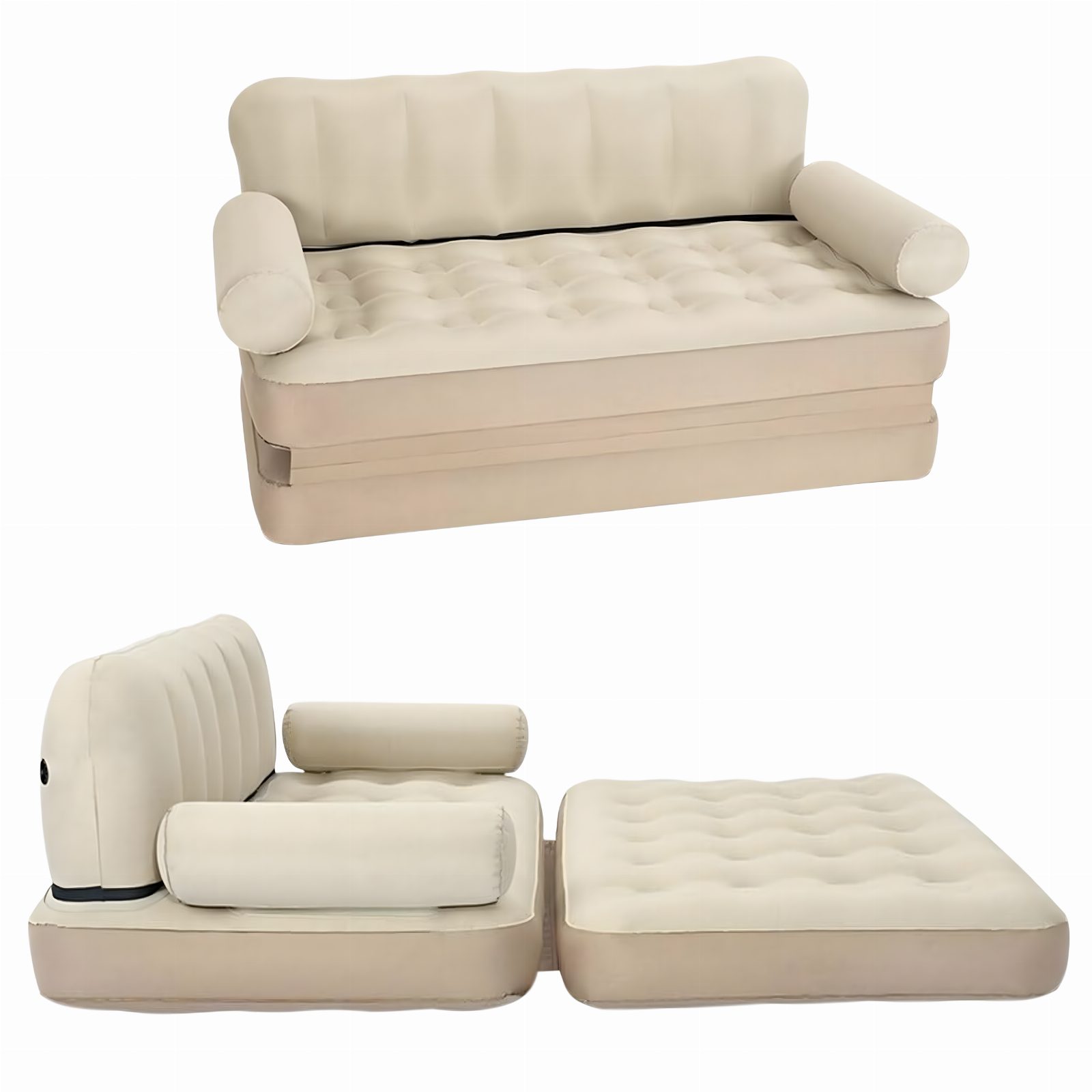 Materac Dmuchany Dwuosobowy Sofa Rozkładana Łóżko do Spania na Plażę Ryby
