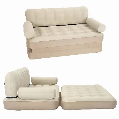 Materac Dmuchany Dwuosobowy Sofa Rozkładana Łóżko do Spania na Plażę Ryby