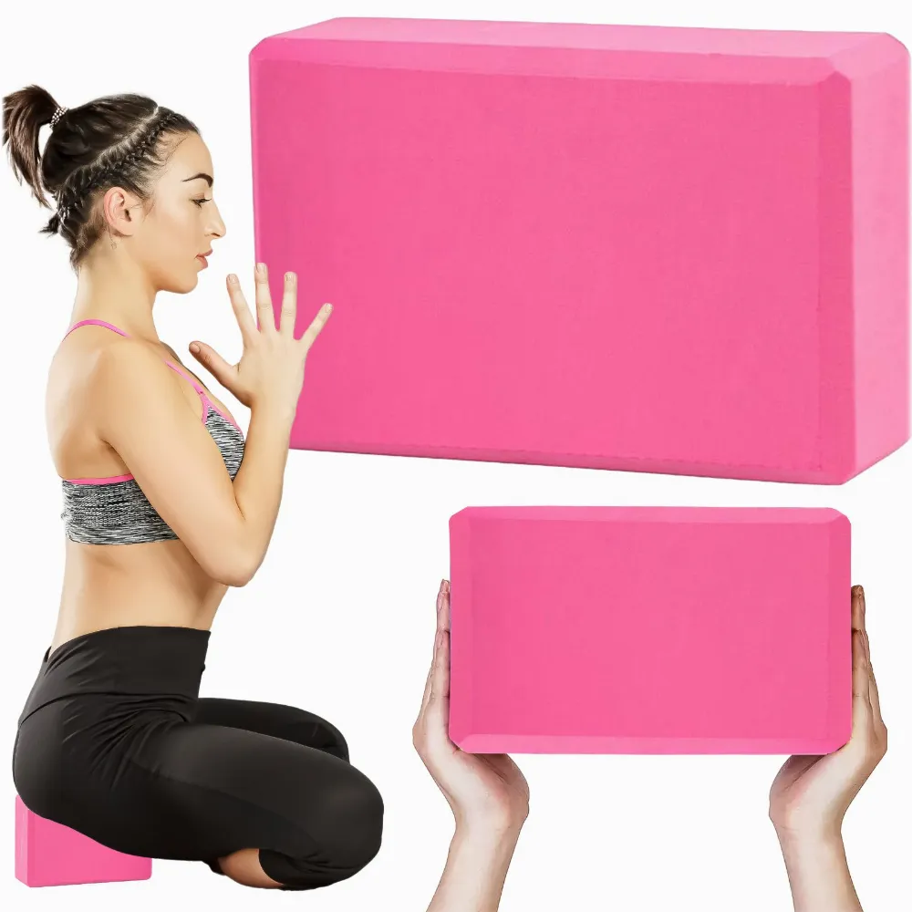 KOSTKA DO JOGI YOGI KLOCEK BLOK DO ĆWICZEŃ PILATES RÓŻOWA