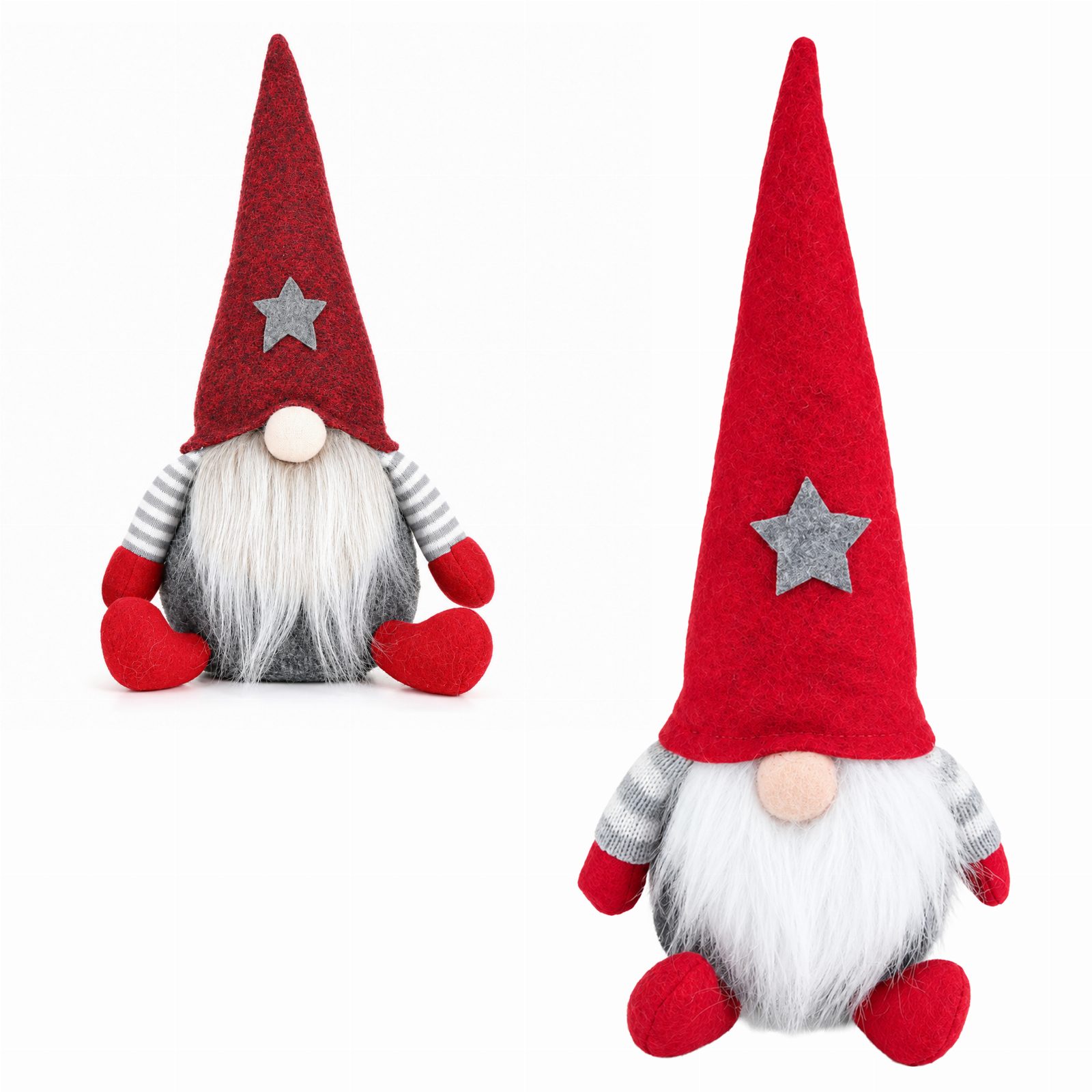 Skrzat Świąteczny Gnom Krasnal Siedzący 28cm Dekoracja Pod Choinkę Prezent