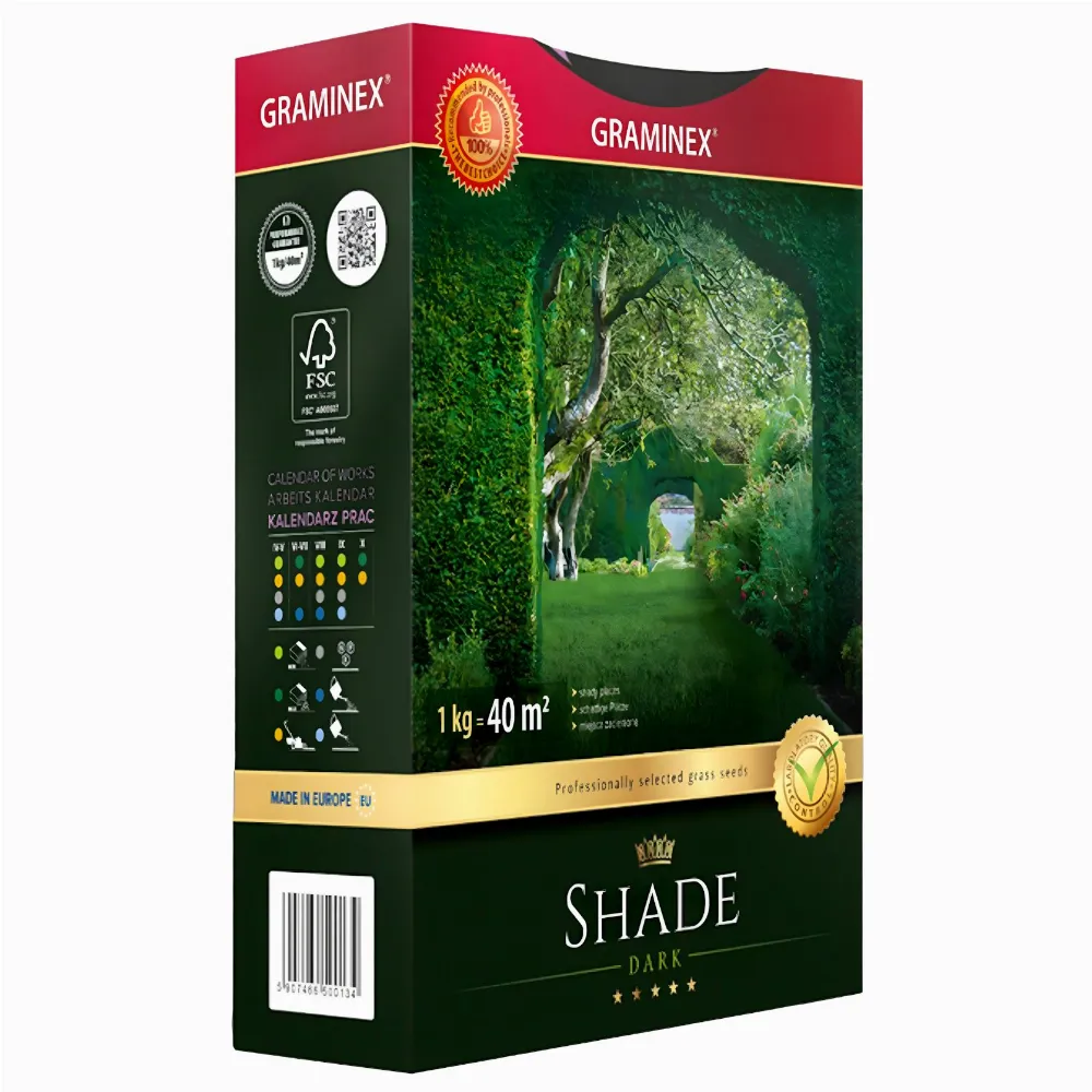 Premium Trawa Nasiona Mieszanka SHADE 1kg 40m Zaciemnione Miejsca do Cienia