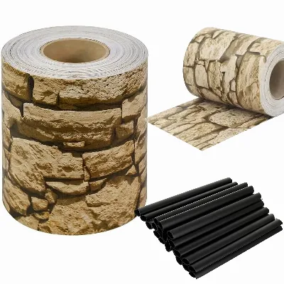 Taśma Ogrodzeniowa 19cm x 35m Osłona Panelowa na Ogrodzenie Płot UV Kamień