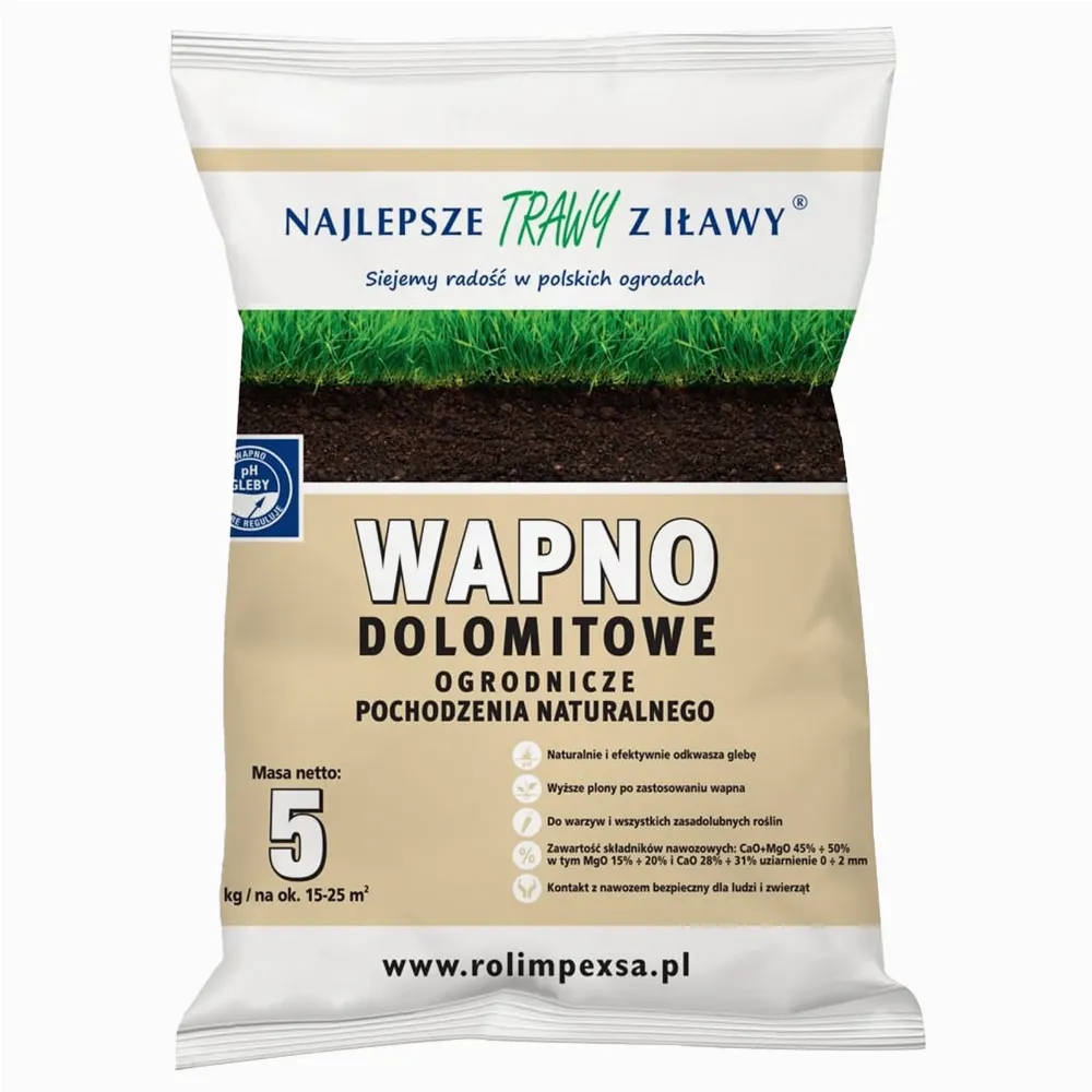Premium wapno dolomitowe ogrodnicze ogrodowe naturalne nawóz eko 5kg