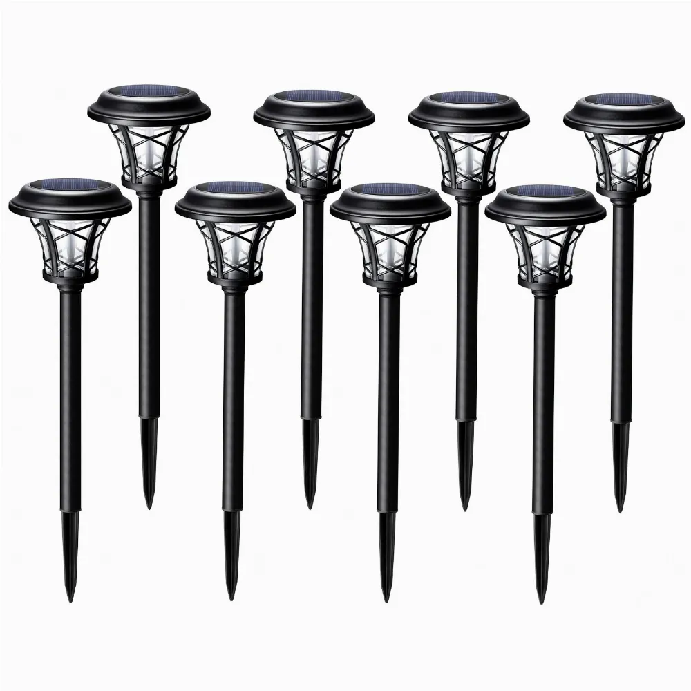 Zestaw Lamp Lampy Ogrodowe Solarne Wbijane Wodoodporne 40cm Zewnętrzne 8szt.