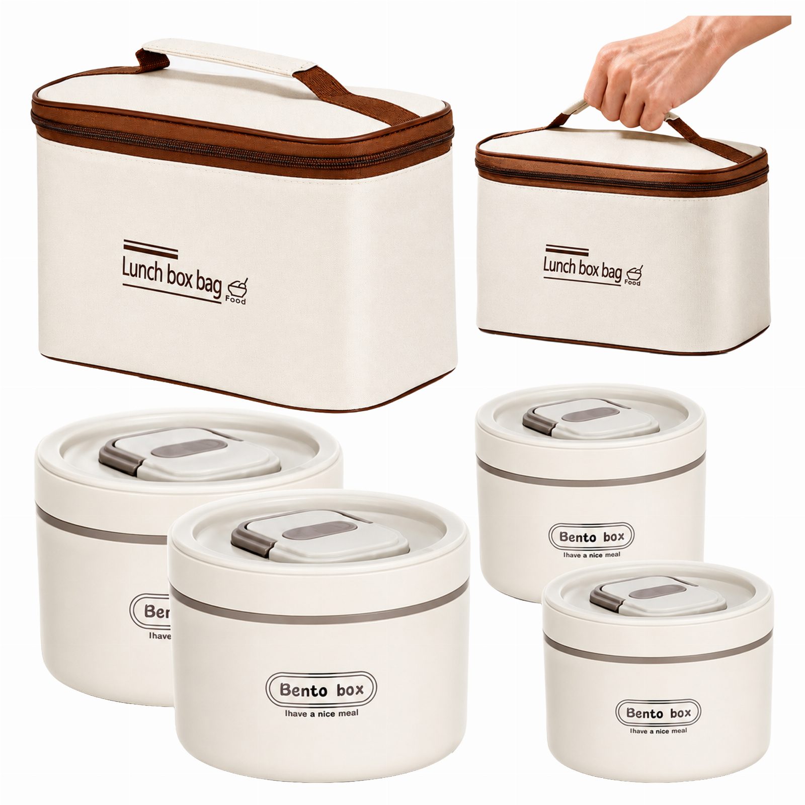 Zestaw Izolowanych Pojemników do Przechowywania Żywności LunchBox 4 szt