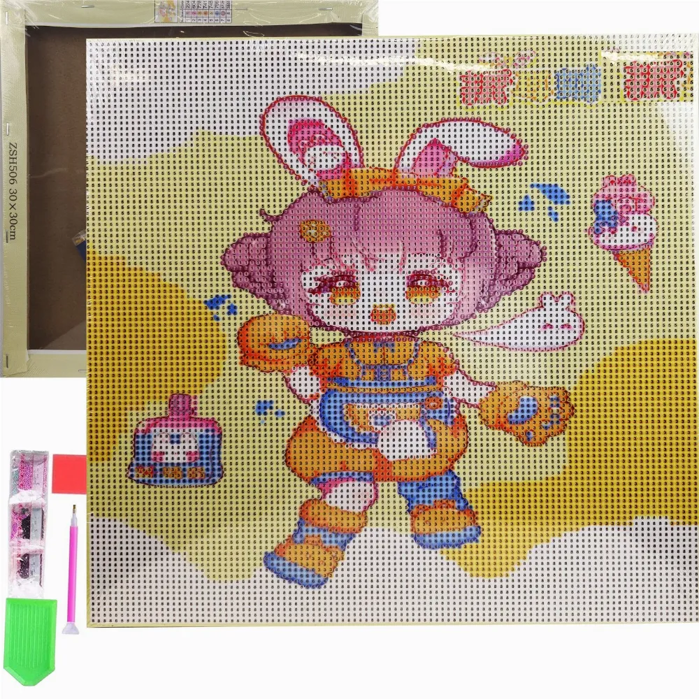 HAFT DIAMENTOWY 30x30 DIAMOND PAINTING MOZAIKA DIAMENTOWA OBRAZ ANIME 