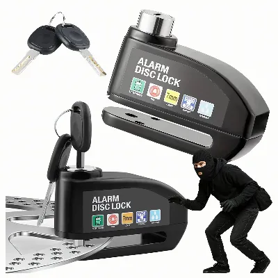 Blokada Zabezpieczenie na Tarczę Hamulcową 110dB 7 mm Skuter Motor Rower