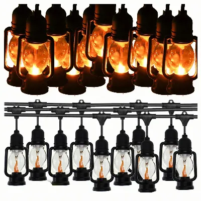 Girlanda Swietlna Lampki Dekoracyjne Led 10 szt Latarenki Ogrodowe 10cm 5m