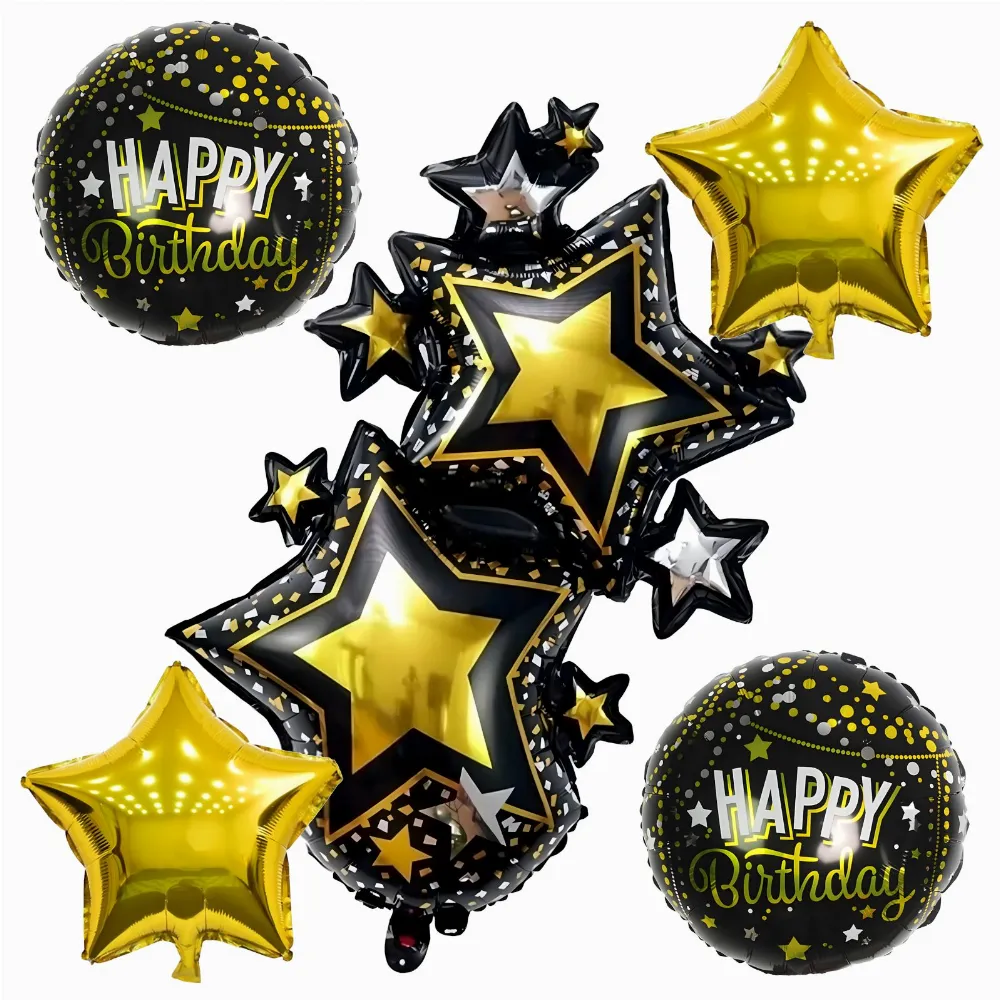 Zestaw Balonów Urodzinowych Happy Birthday Duże 5 szt 