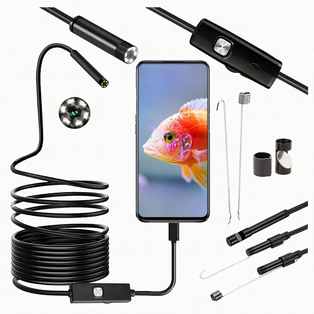Kamera Endoskopowa Endoskop Inspekcyjna Giętka Led Usb 2m 5,5mm Wodoodporna