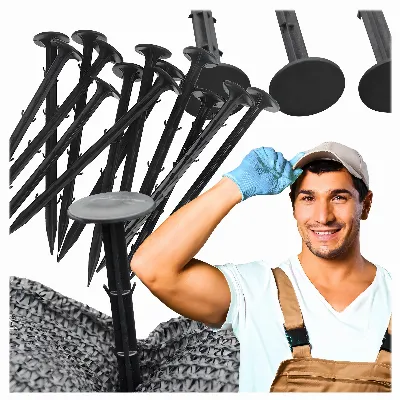 Szpilki Kotwy Kołki do Agrowłókniny Agrotkaniny Mocne 50 szt 15cm