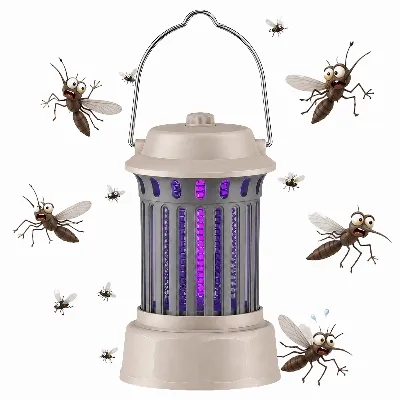 Przenośna Lampa Owadobójcza UV na Muchy Komary Ćmy Owady do Ogrodu na Taras