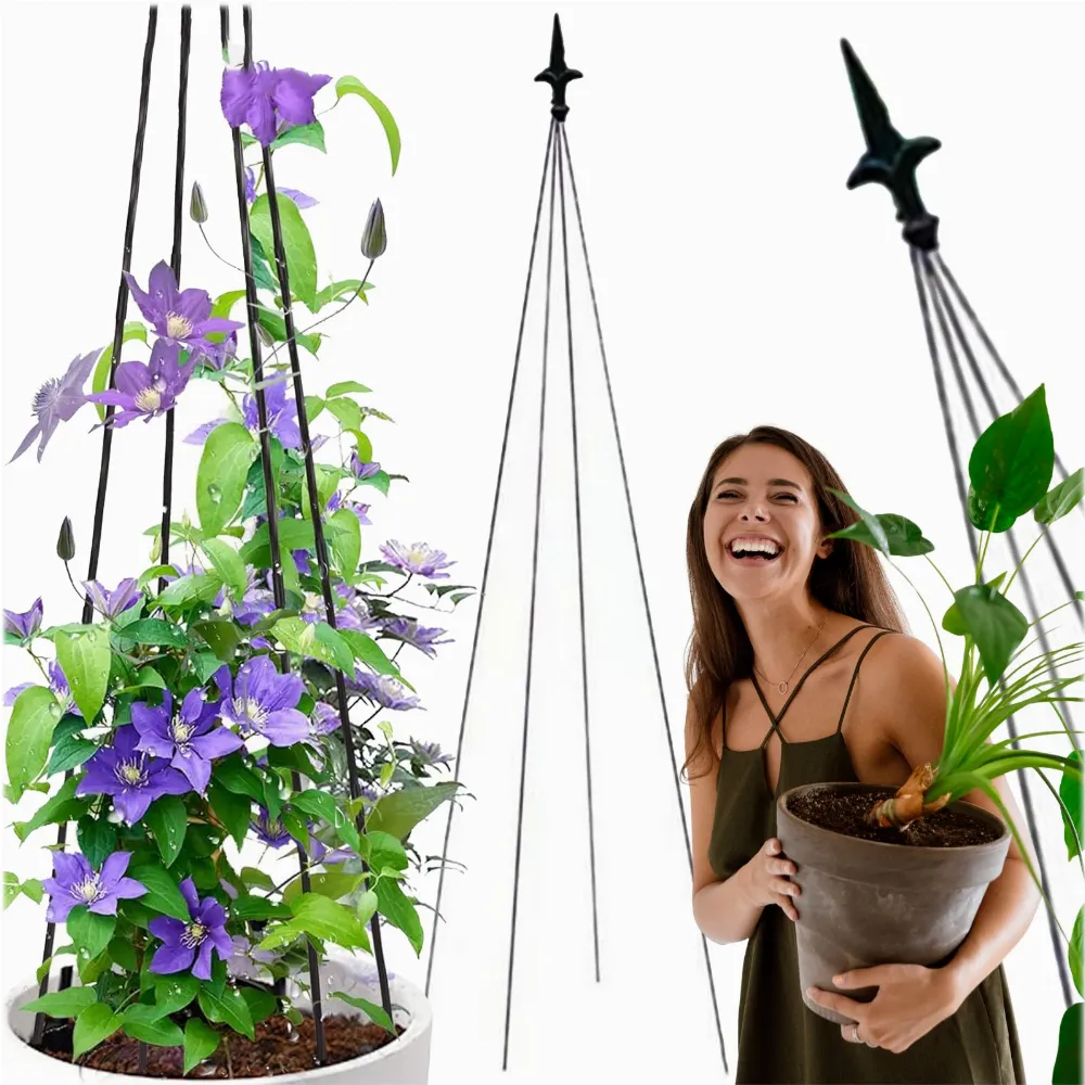 Podpora Pergola Ogrodowa Tarasowa na KWiaty Stojak Metalowy Roślin 150 cm