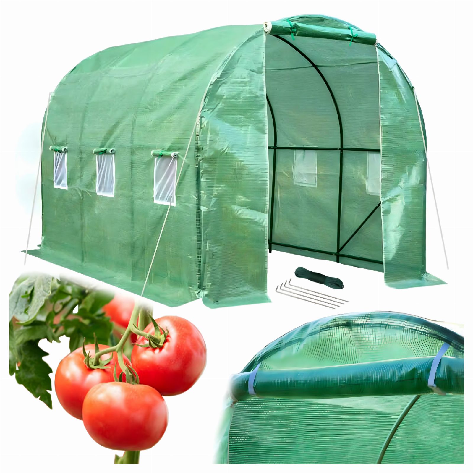 Foliowy Tunel Ogrodowy Szklarnia Namiot Stelaż Foliak 3x2x2m 6m2